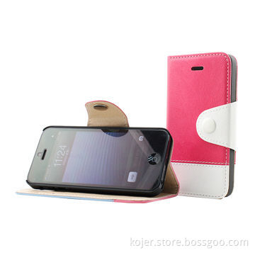 Leather Stand Cases for iPhone 5S, with Magnetic Flap on Top, OEM Orders Welcomed